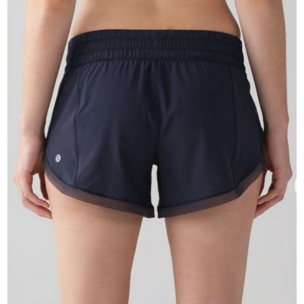Lululemon Anew Shorts Womens 6 Navy Blue Mesh Trim Athletic Running